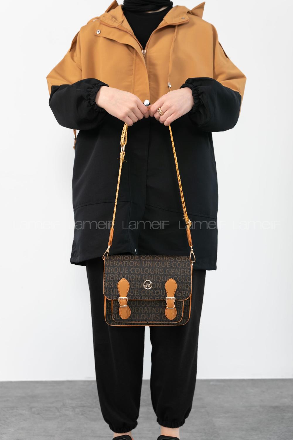 Brown Buckle Skin Hand Bag Arm Bag Bag