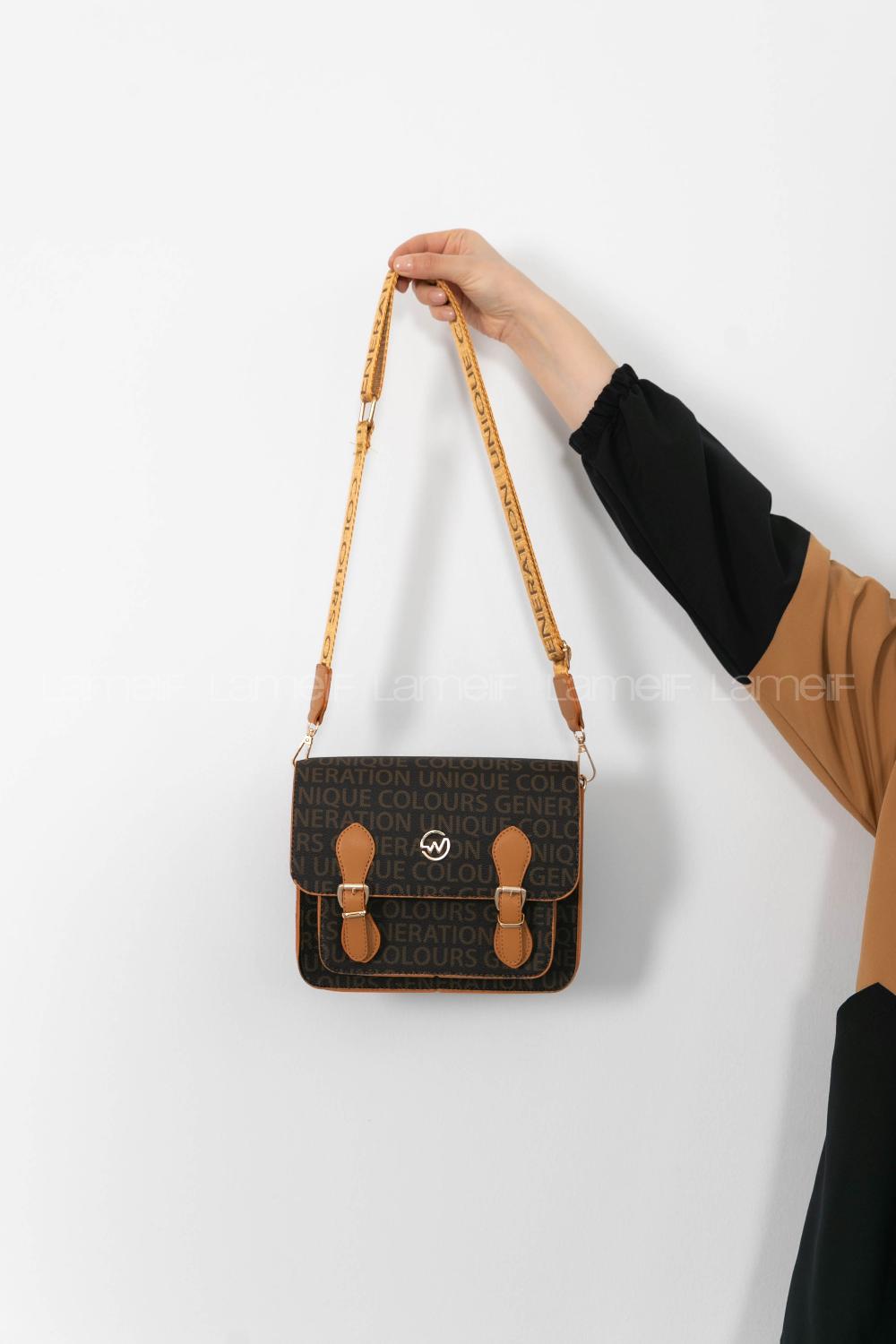 Brown Buckle Skin Hand Bag Arm Bag Bag