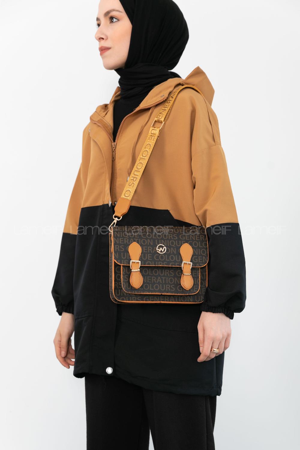 Brown Buckle Skin Hand Bag Arm Bag Bag