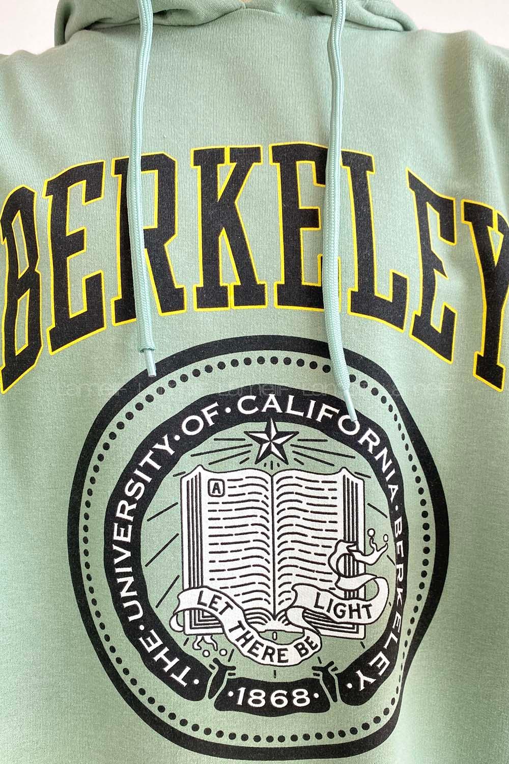 Modalamelif Berkeley Yazı Baskılı Kapüşonlu Sweat Çağla Yeşili