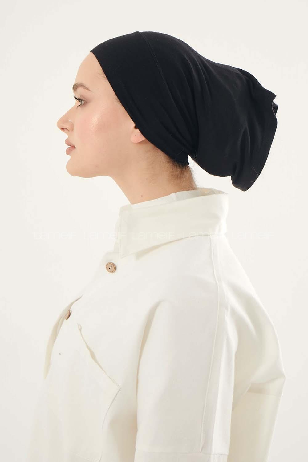 Black Bone Combed Fabric Straight Shawl