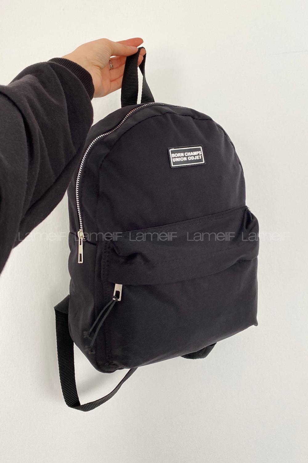 Lamelif Cep Detaylı Revivo Spor Sırt Çanta Siyah