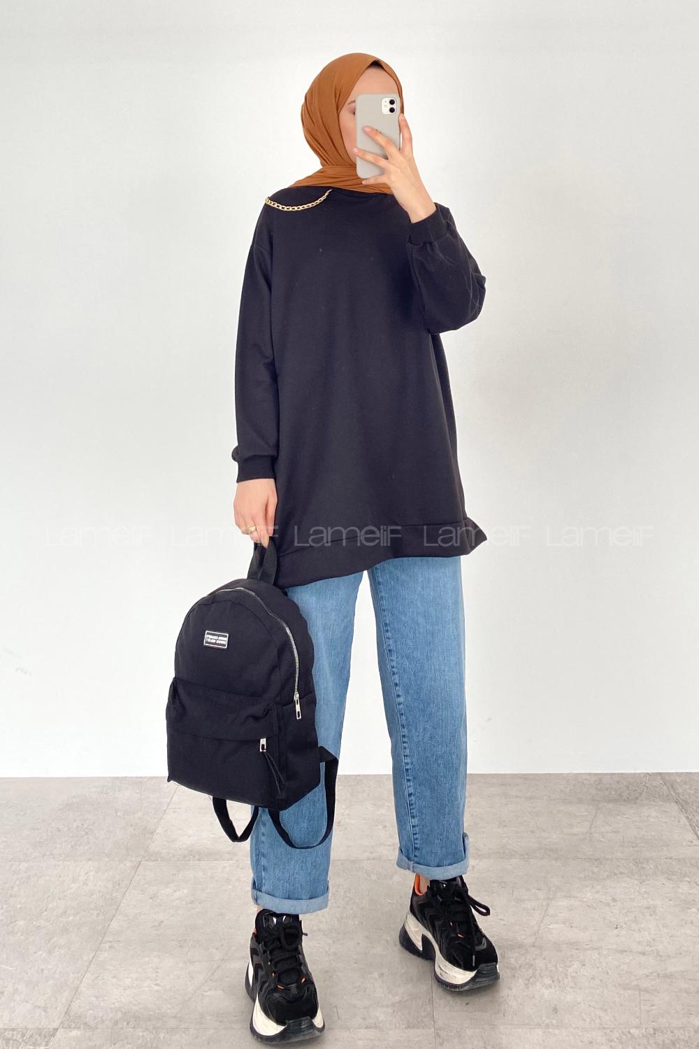 Lamelif Cep Detaylı Revivo Spor Sırt Çanta Siyah