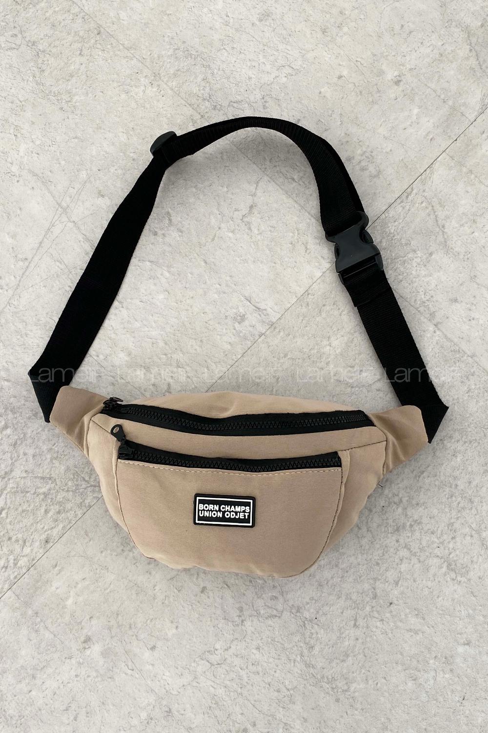 Lamelif Union Model Bel Çanta Vizonrengi