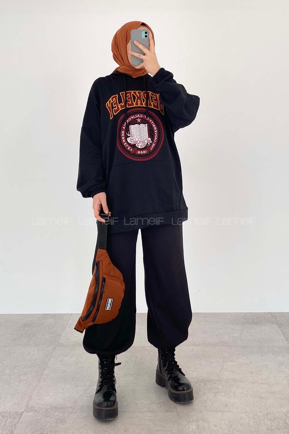 Modalamelif ya_rasa Kol Berkeley Sweatshirt Siyah