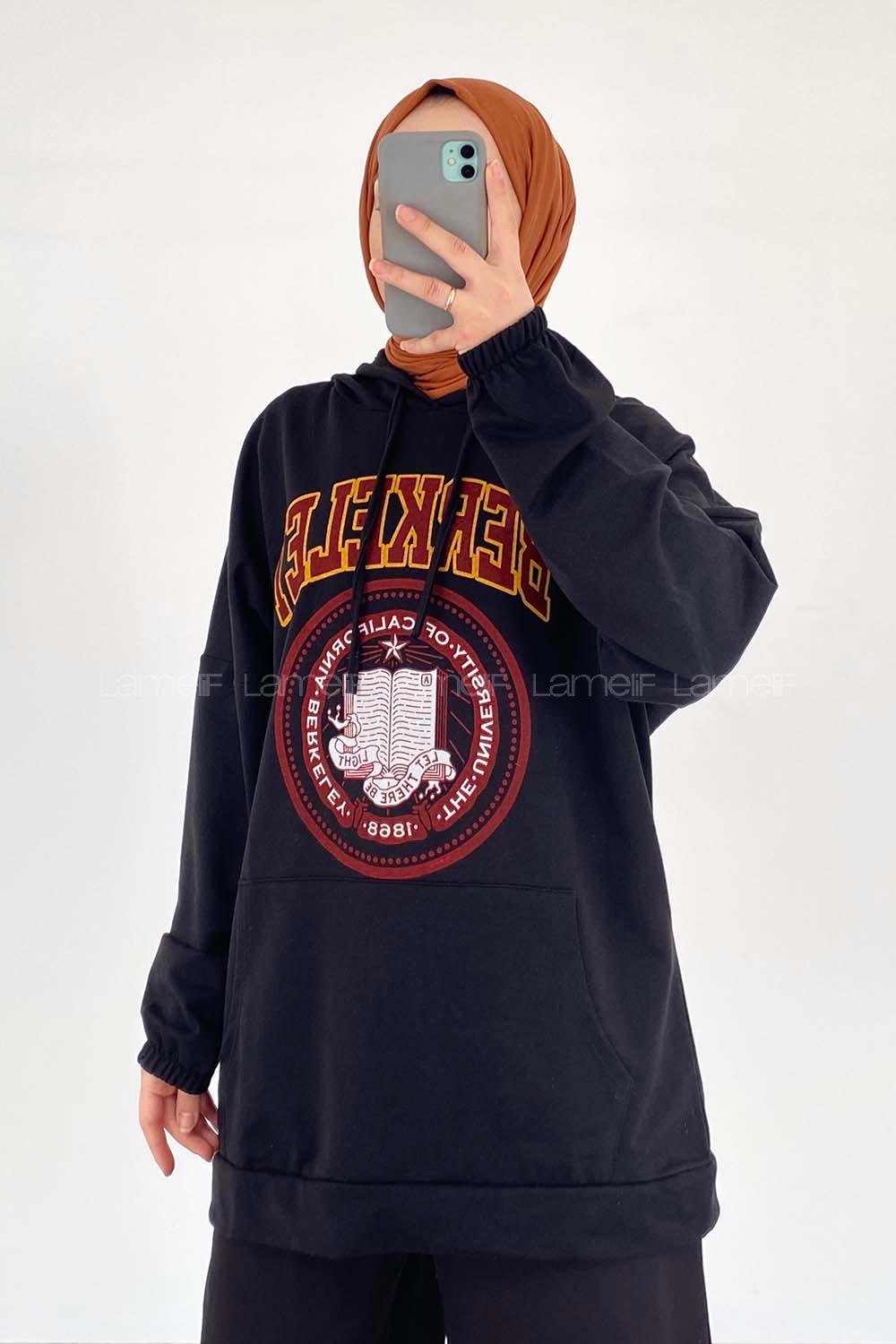 Modalamelif ya_rasa Kol Berkeley Sweatshirt Siyah
