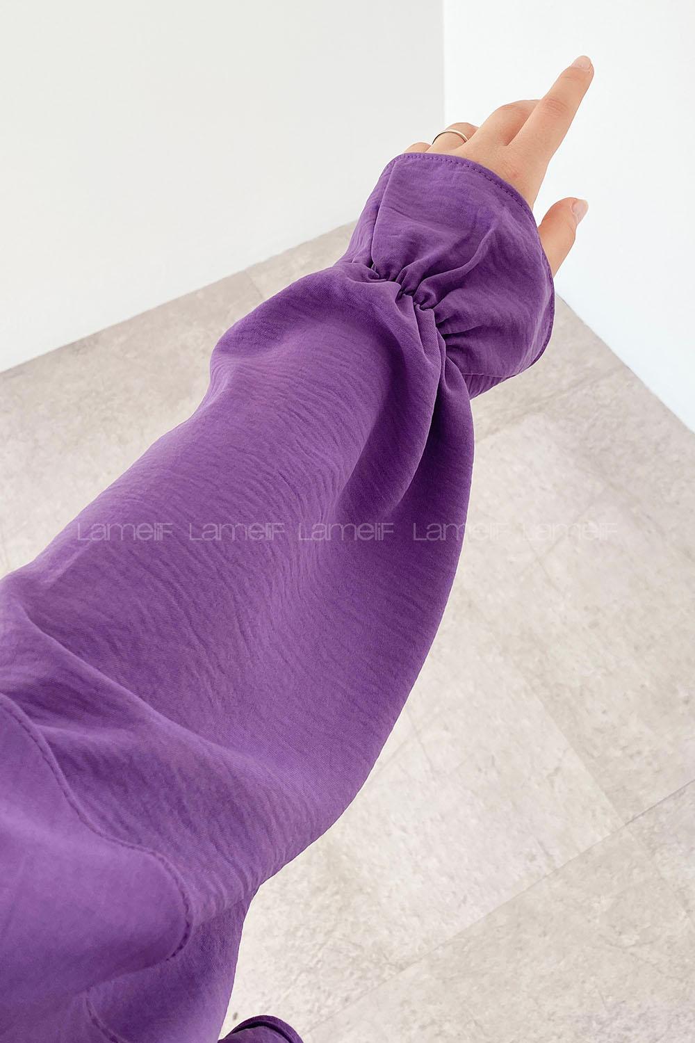 Light Purple Medium Crew Neck Long Arm Without Accessories Cotton Fabric Regular Trousers Comfortable Suit