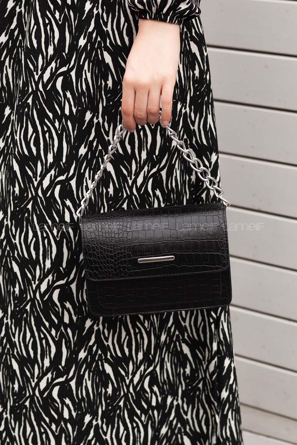 Lamelif Orse Model Aksesuarlı Çanta Siyah