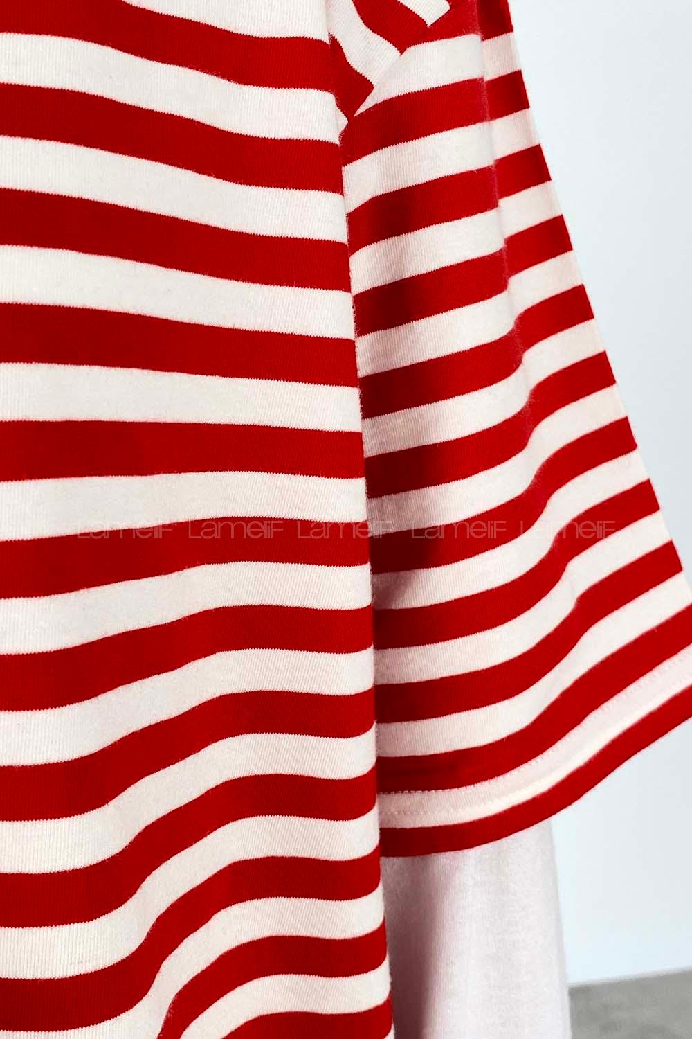 Red Crew Neck Short Arm Cotton Unprinted T-shirt