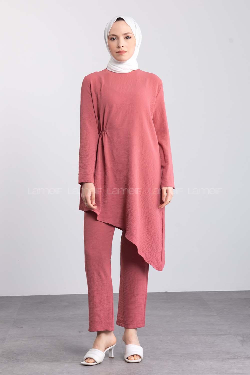 Rose Crew Neck Long Arm Without Accessories Ayrobin Regular Trousers Comfortable Suit