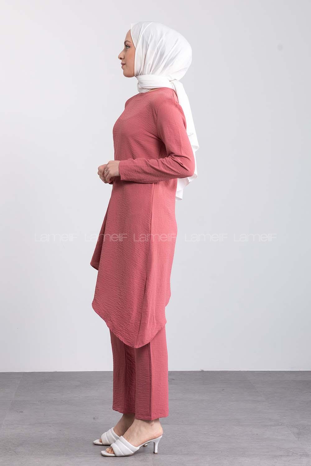 Rose Crew Neck Long Arm Without Accessories Ayrobin Regular Trousers Comfortable Suit