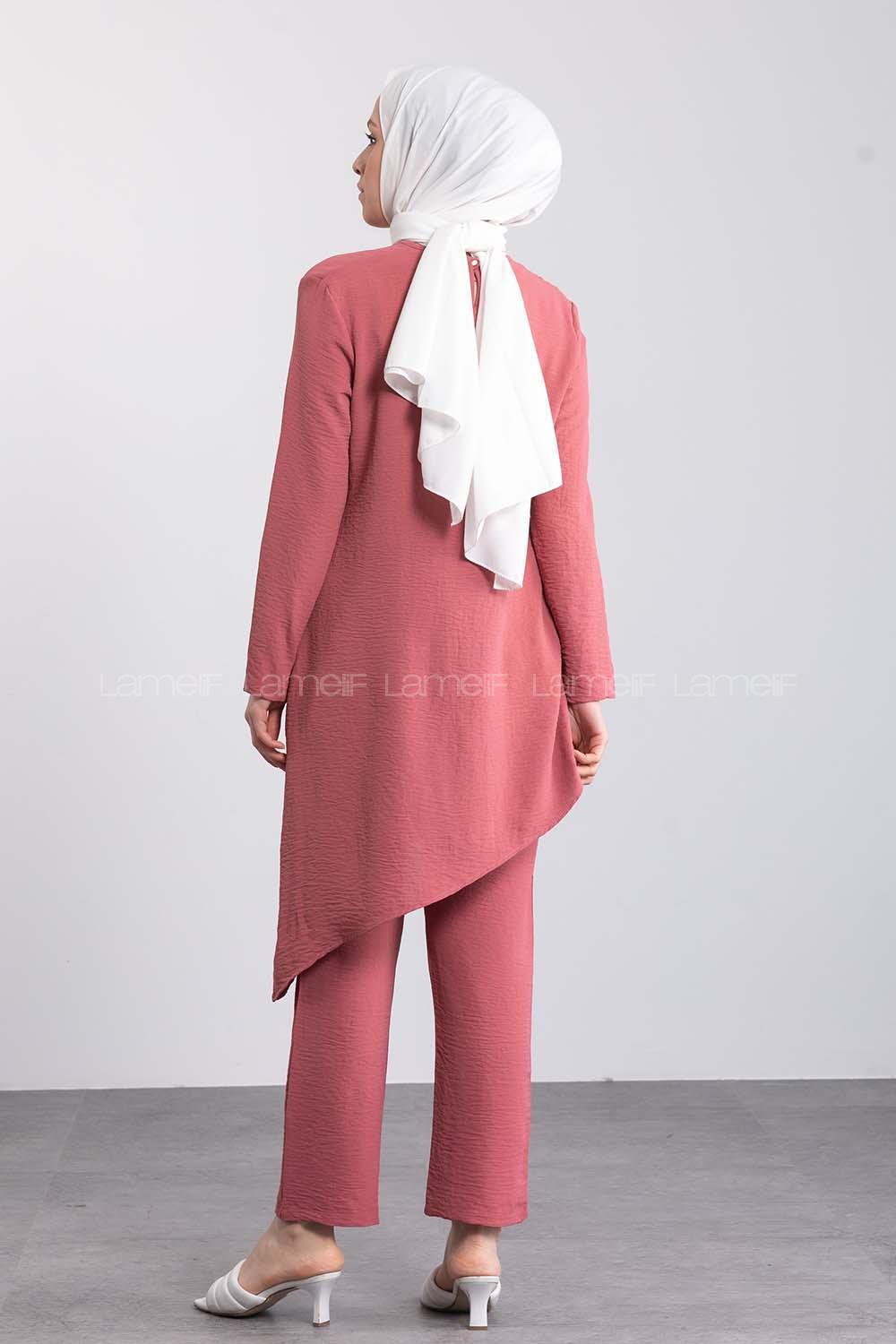 Rose Crew Neck Long Arm Without Accessories Ayrobin Regular Trousers Comfortable Suit