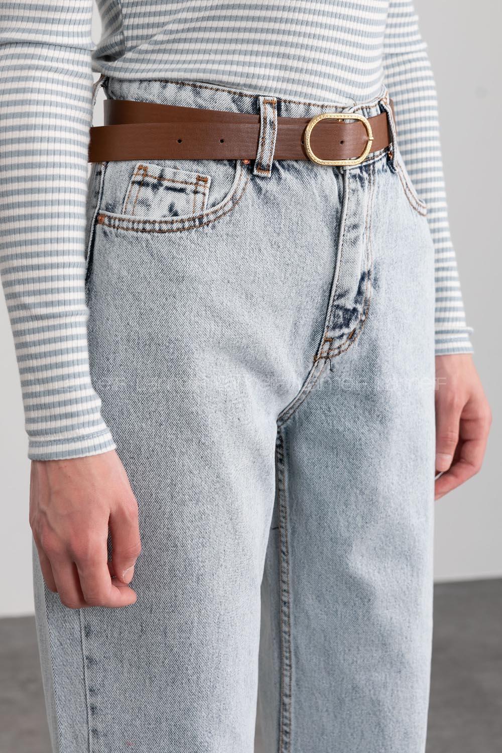 Modalamelif Bol Paça Dökümlü Paça Kesik Jeans Kar Yıkama