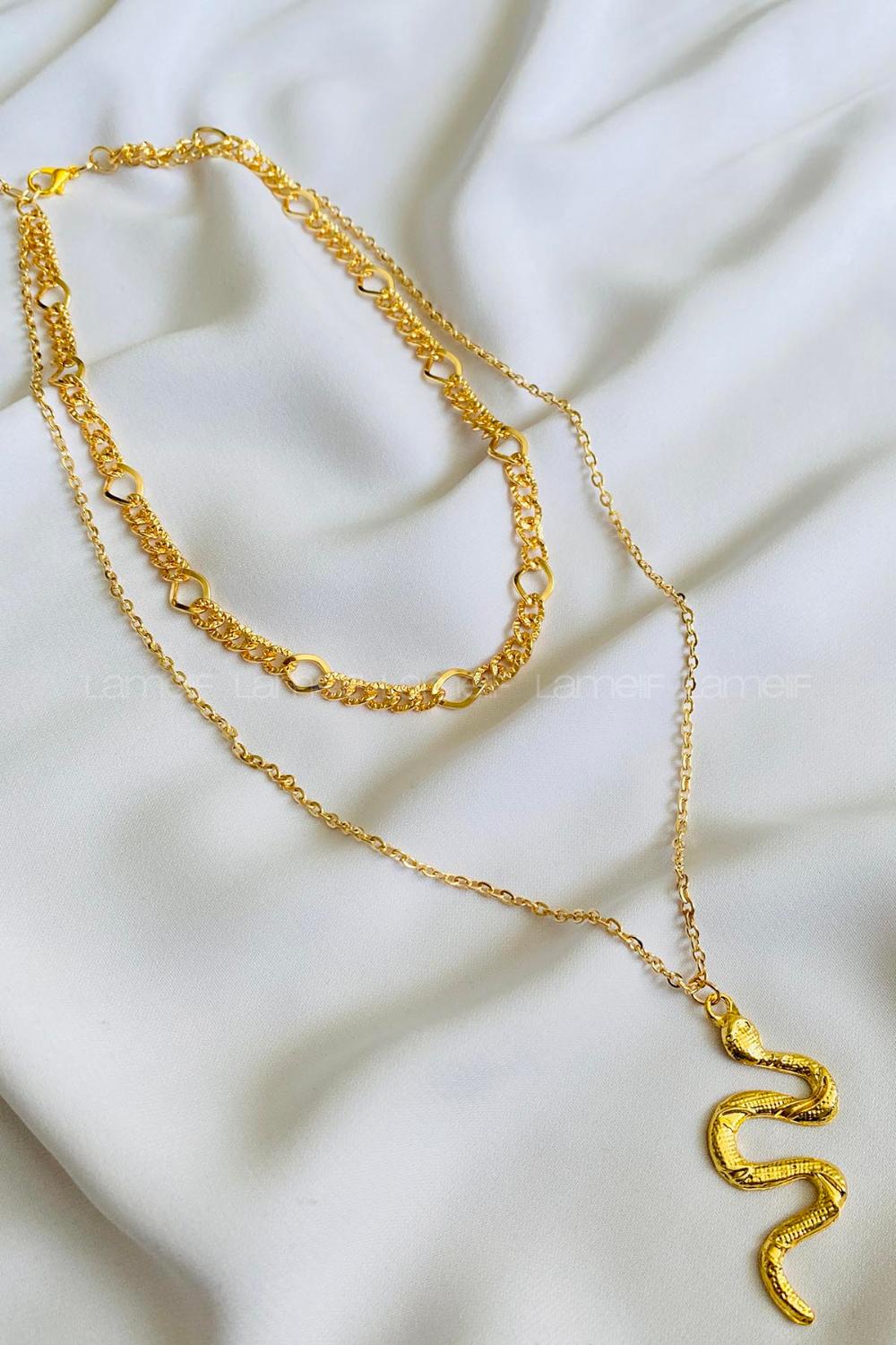 Gold Gold Straight Necklace