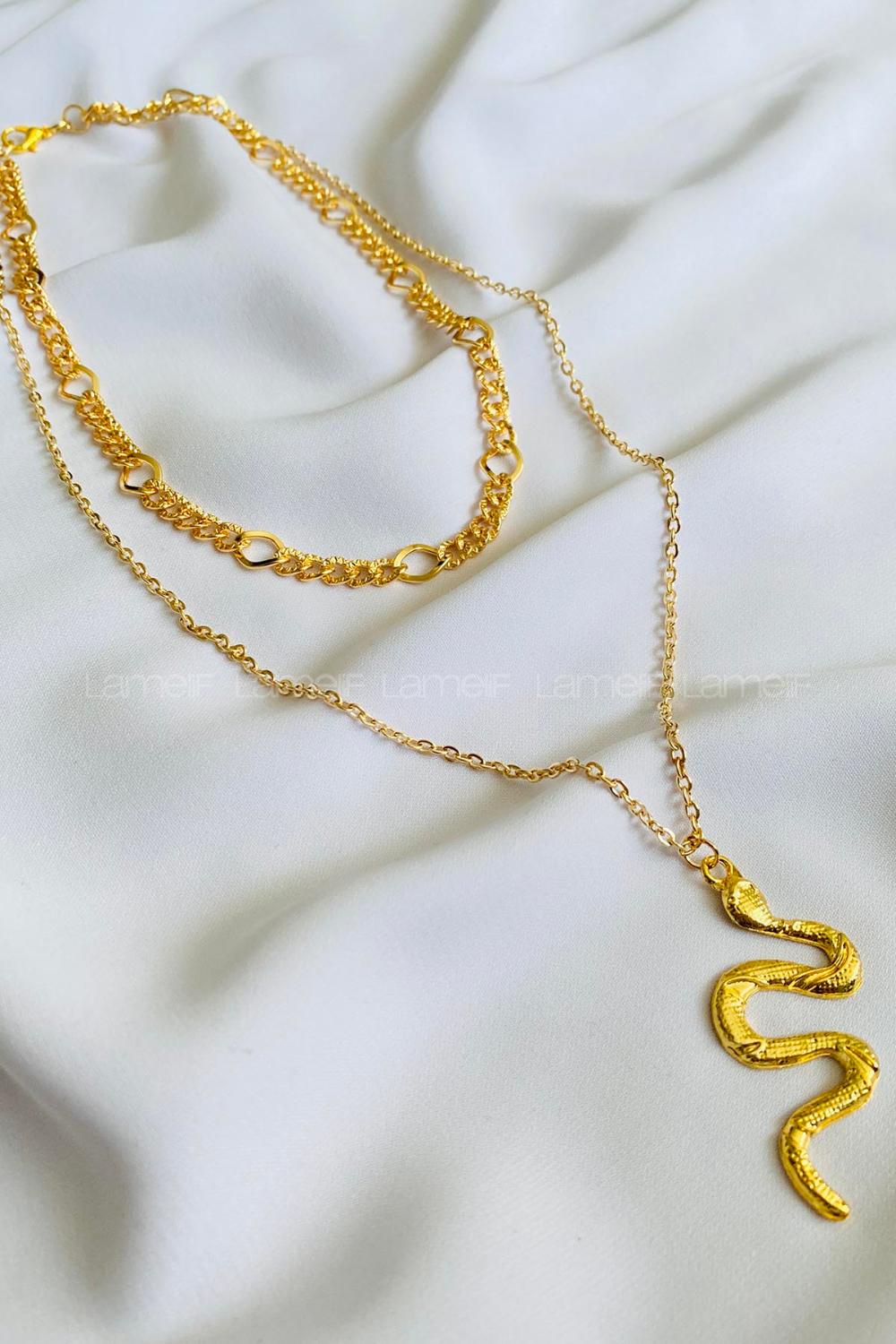 Gold Gold Straight Necklace