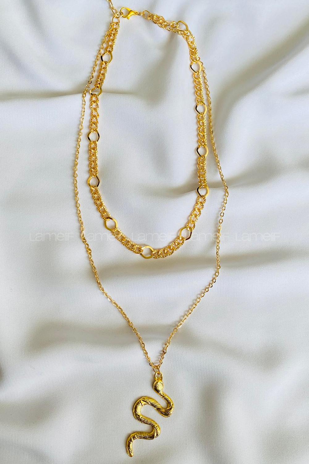 Gold Gold Straight Necklace