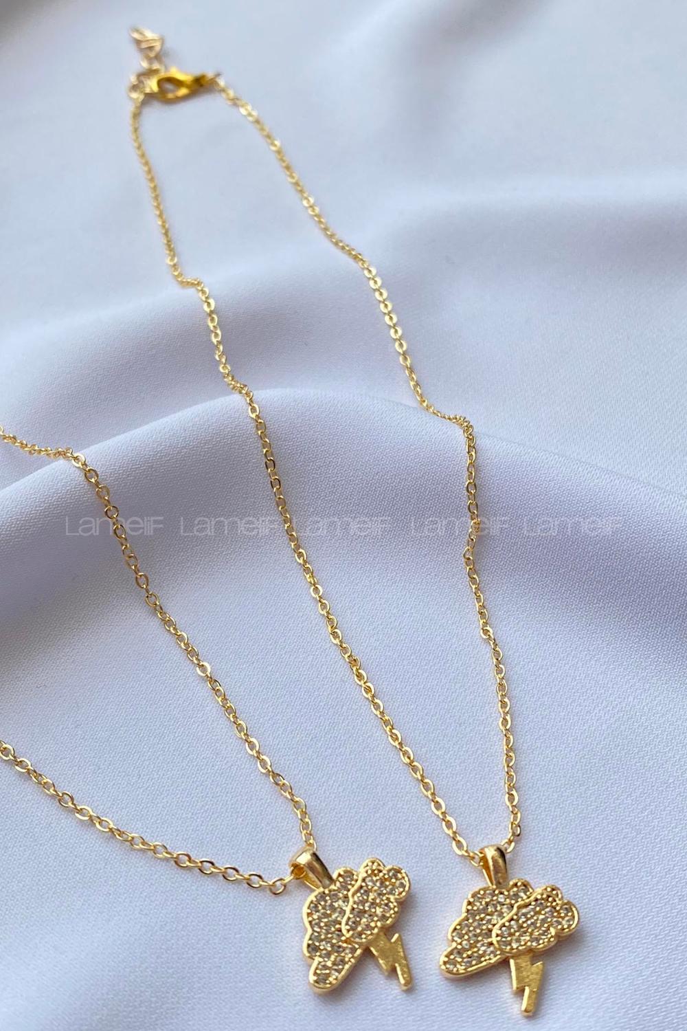 Gold Gold Straight Necklace