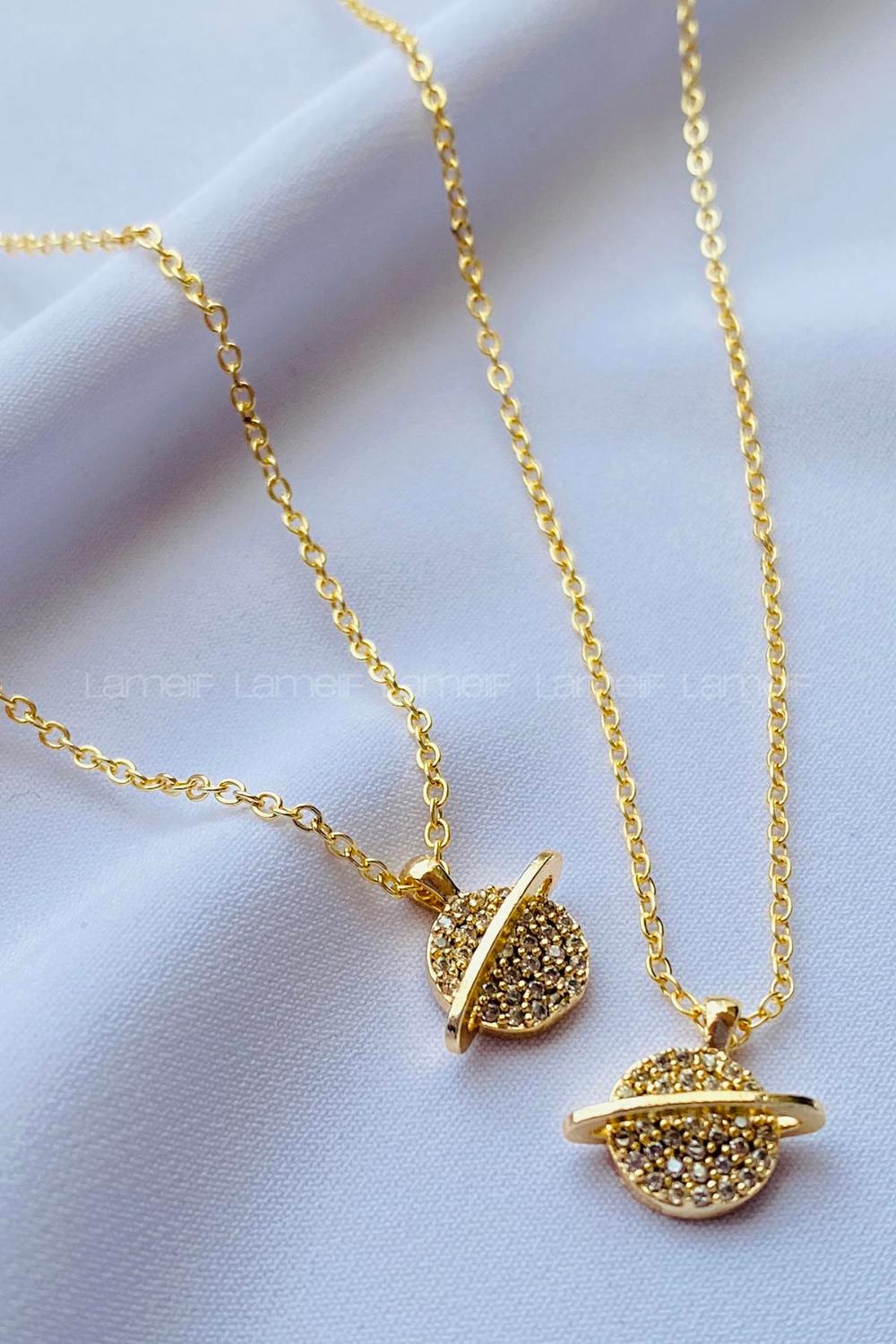 Gold Gold Straight Necklace