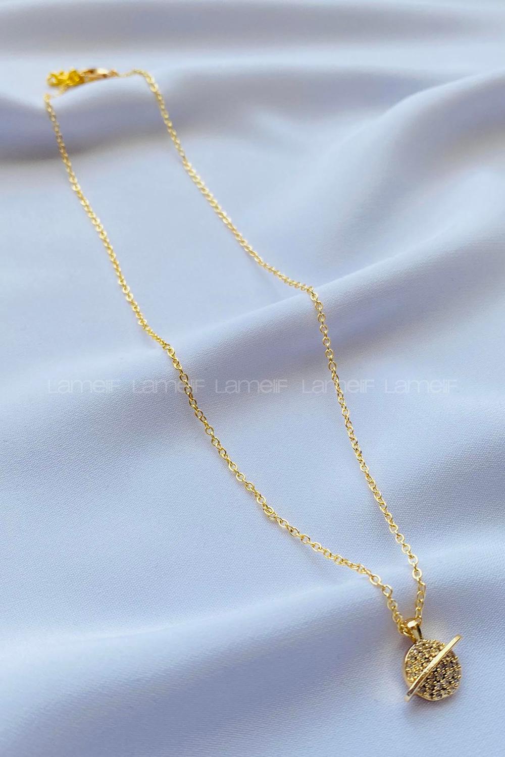 Gold Gold Straight Necklace
