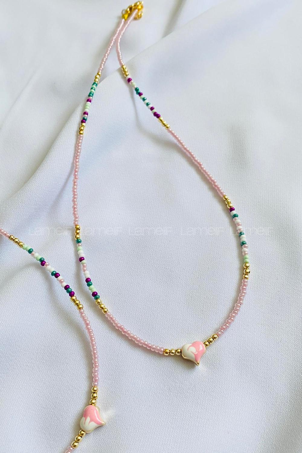 Pink Gold Straight Necklace