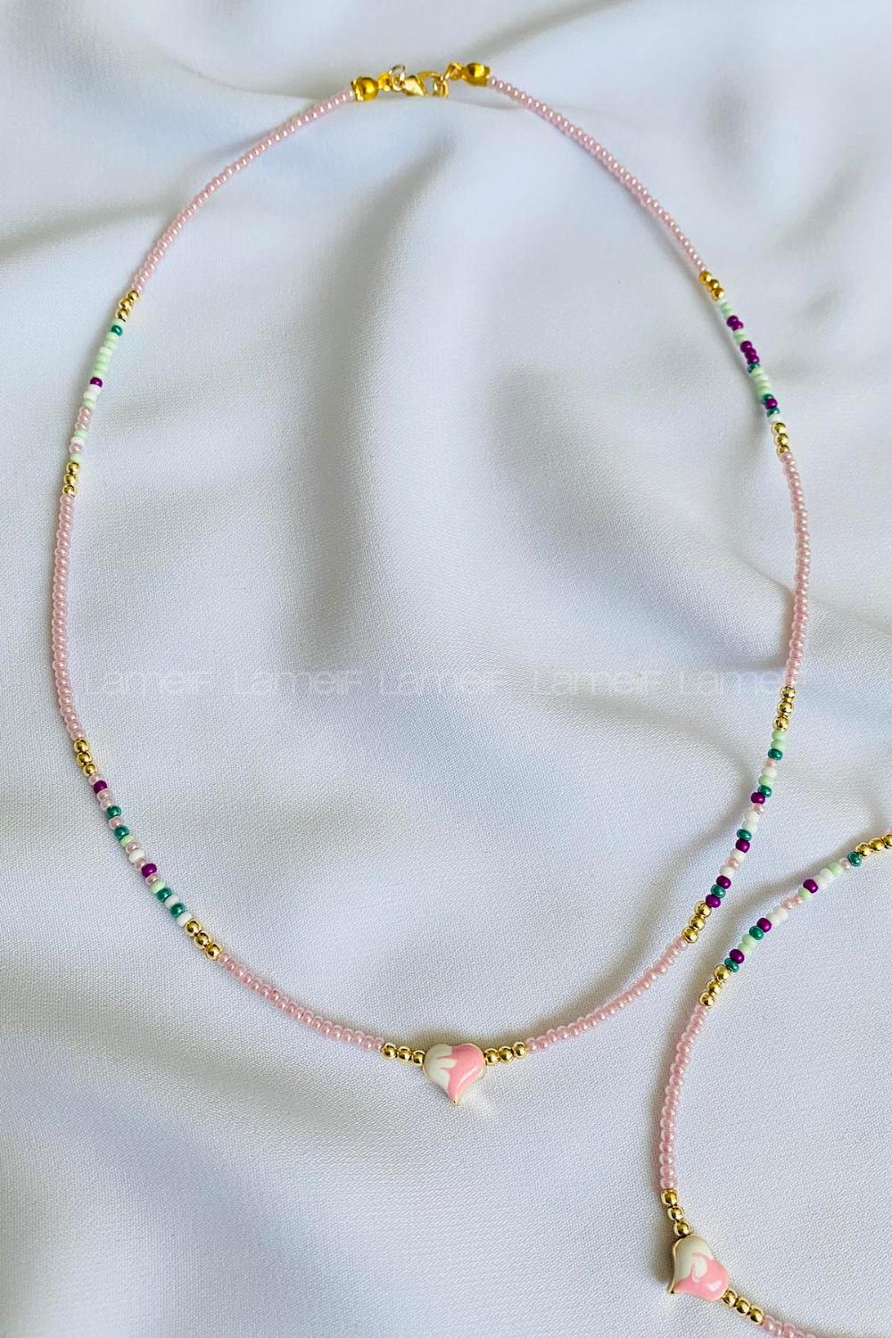 Pink Gold Straight Necklace