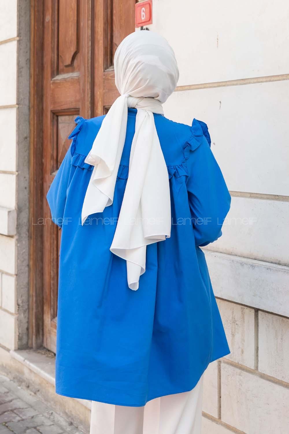 Saxe Neck Neck Combed Fabric Unprinted Tunic