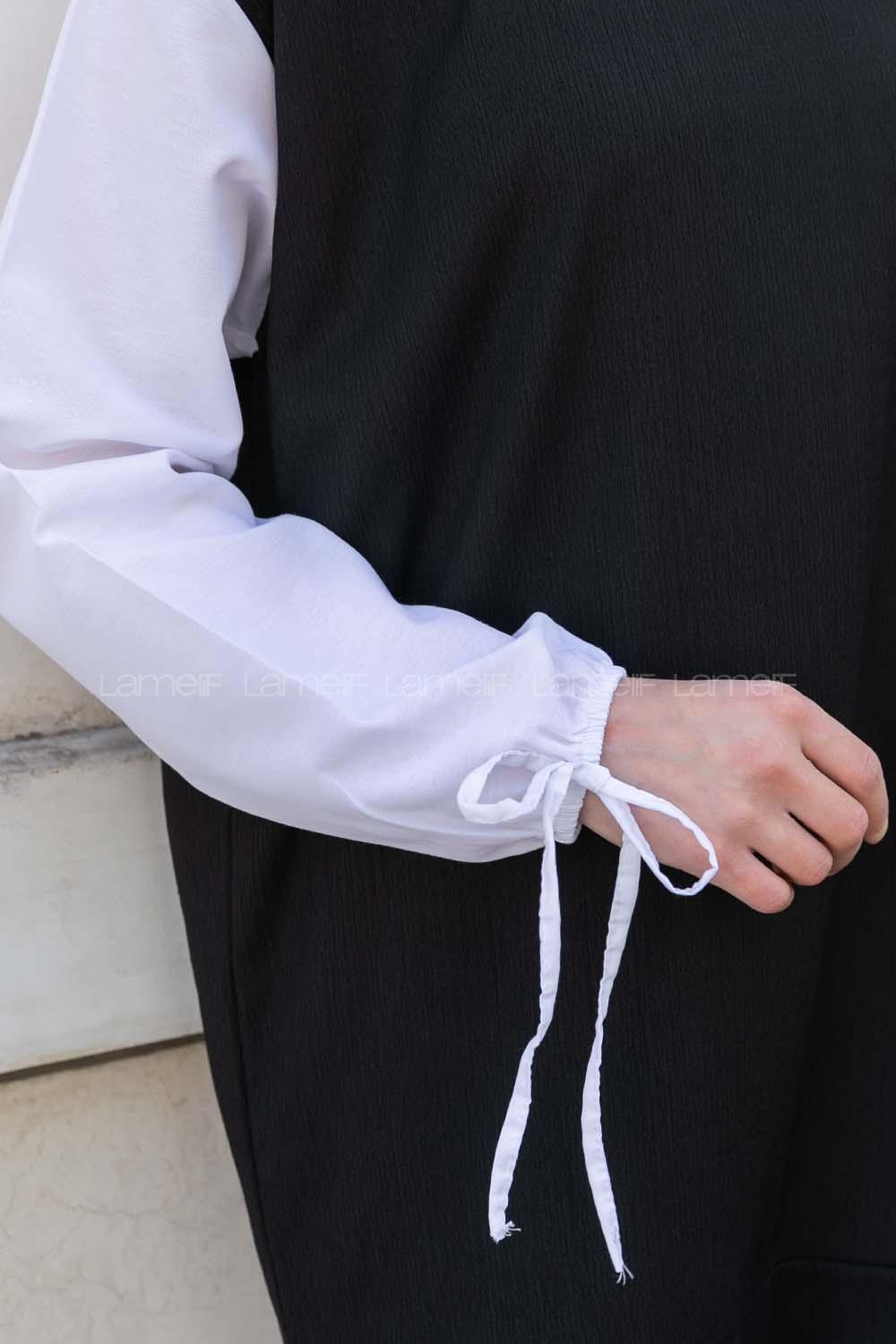 Black Crew Neck Long Arm Without Accessories Crepe Fabric Regular Trousers Comfortable Suit