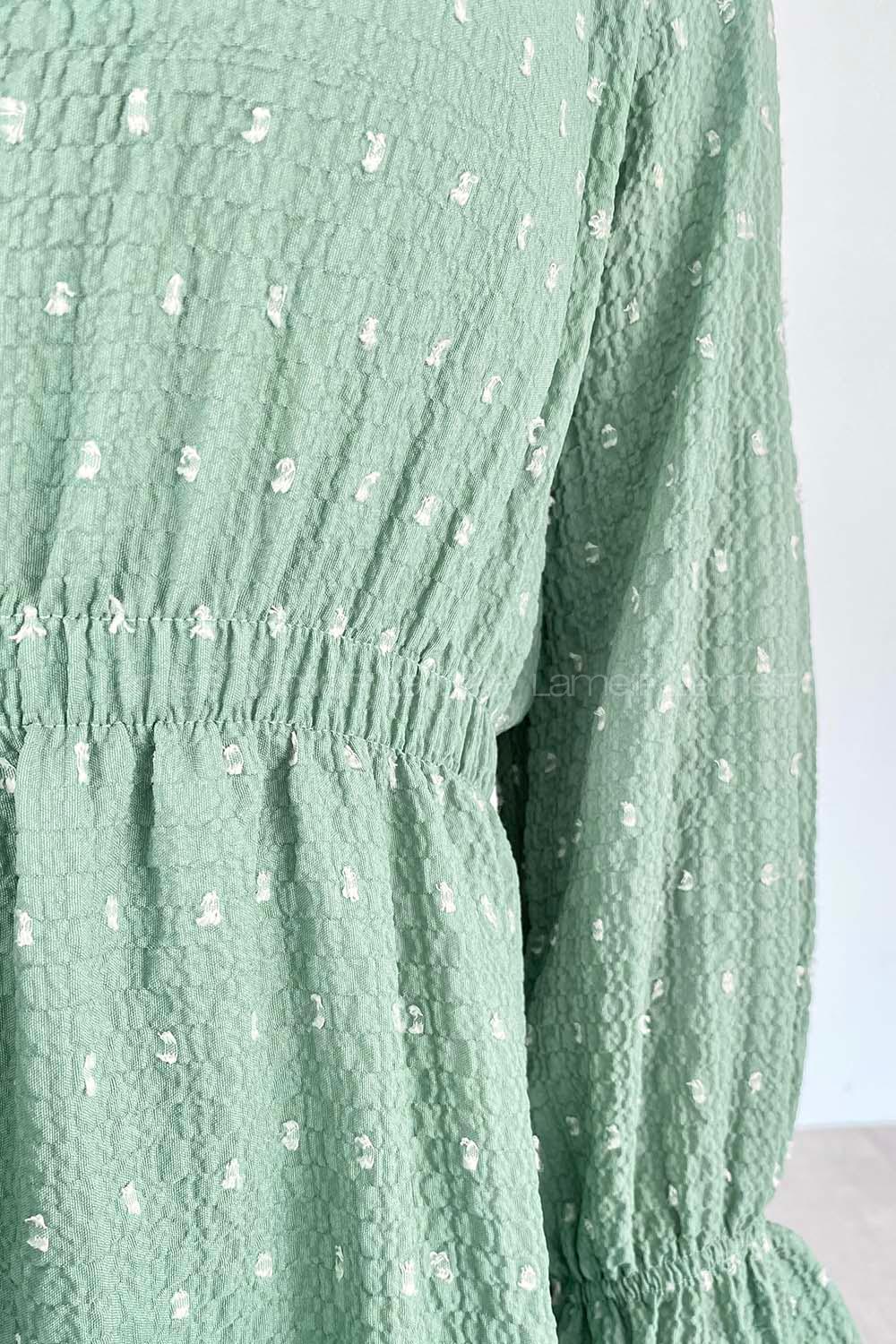Mint Green Medium Crew Neck Cotton Unprinted Tunic