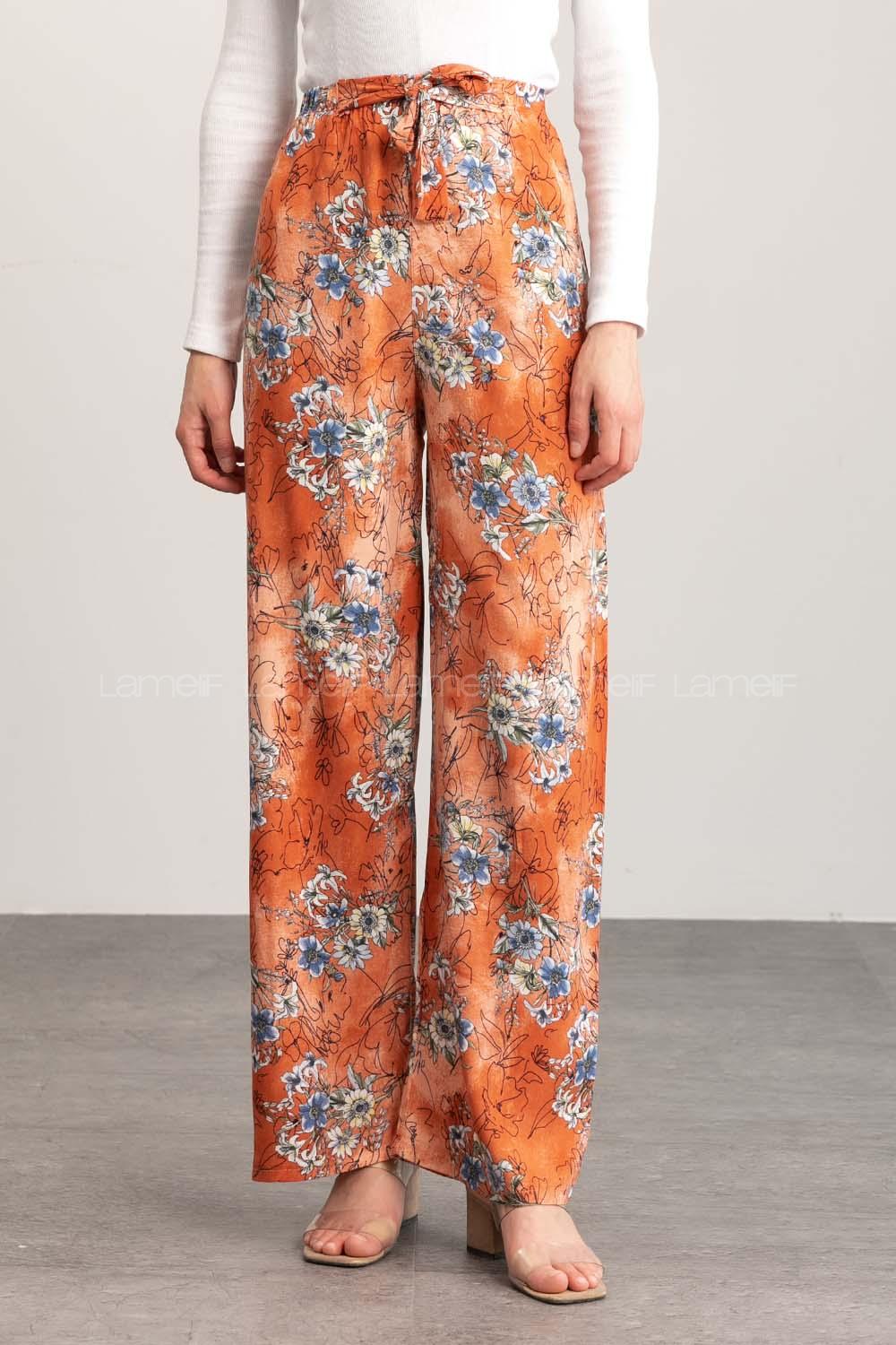Salmon Cotton High Waist Comfortable Pants