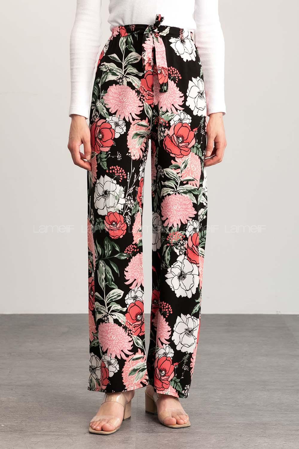 Black Cotton High Waist Comfortable Pants