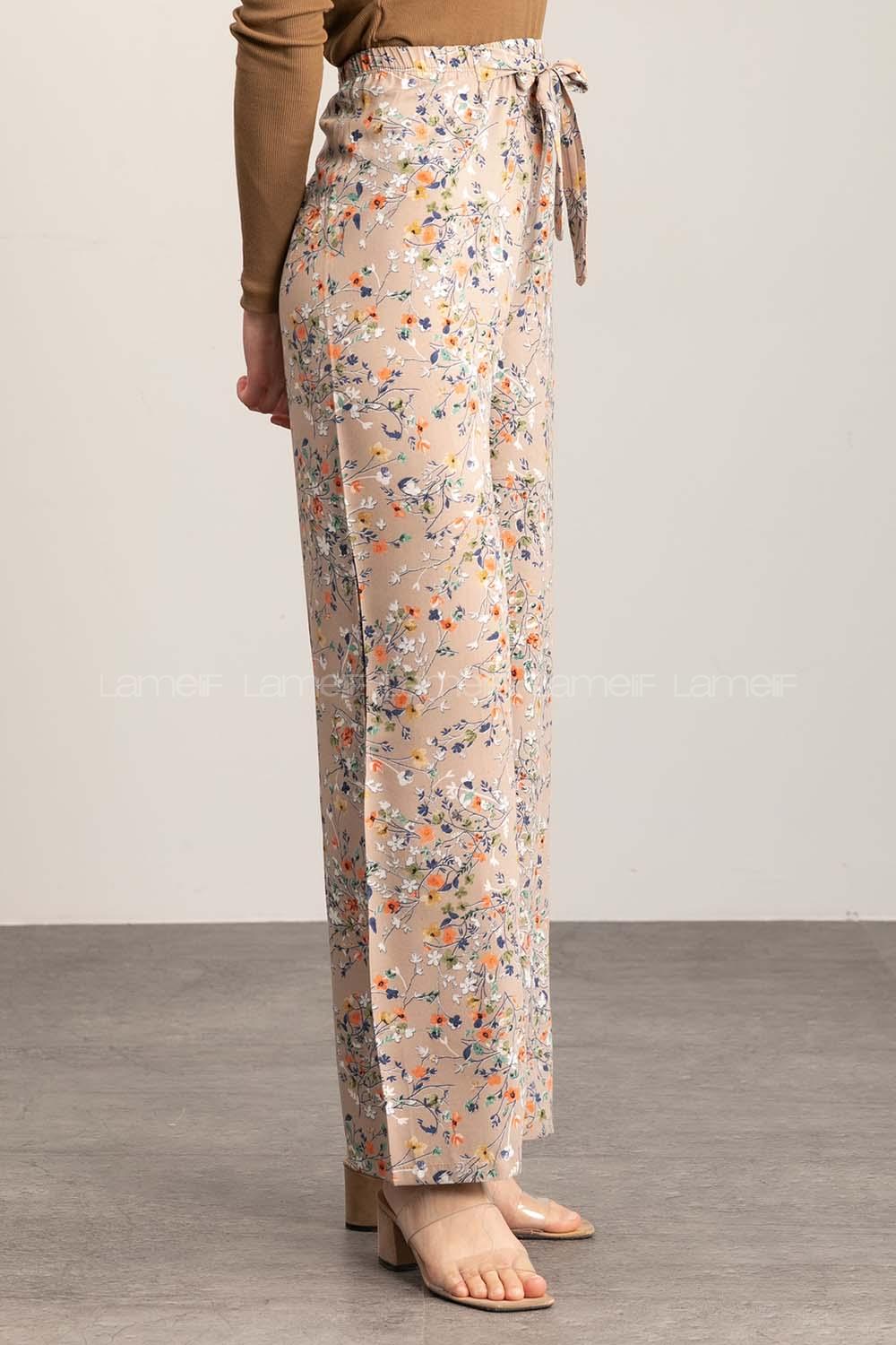 Soft Brown Cotton High Waist Comfortable Pants