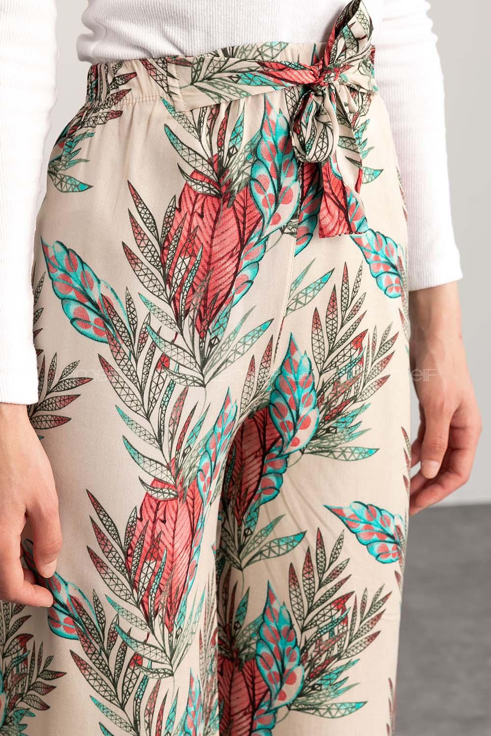 Beige Cotton High Waist Comfortable Pants