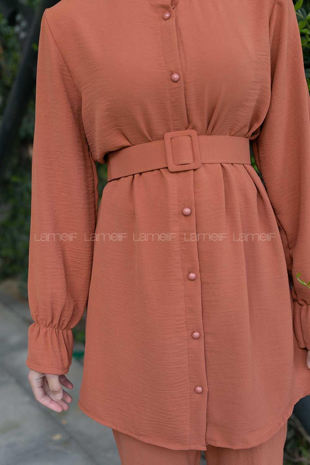 Tile Mandarin Collar Long Arm Ayrobin Regular Trousers Comfortable Suit