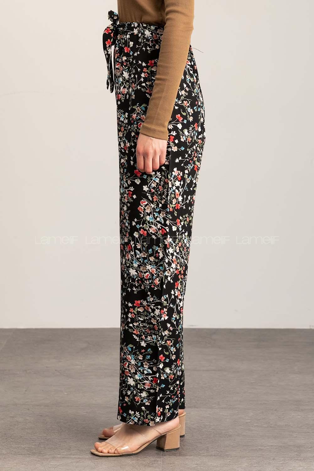 Black-1 Cotton High Waist Comfortable Pants