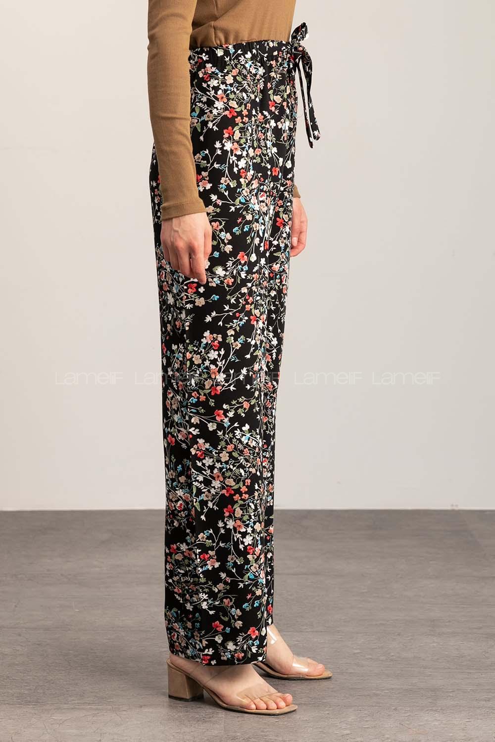 Black-1 Cotton High Waist Comfortable Pants