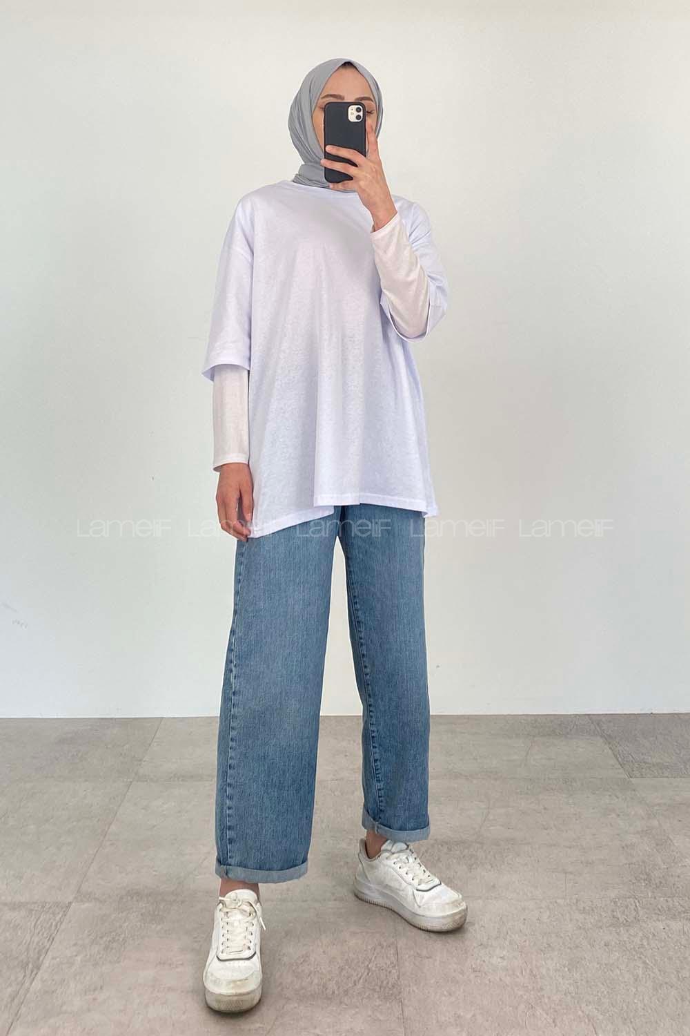 White Crew Neck Short Arm Cotton Unprinted T-shirt