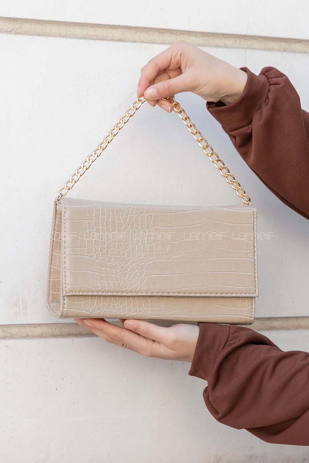 Mink Buckle Skin Hand Bag Bag