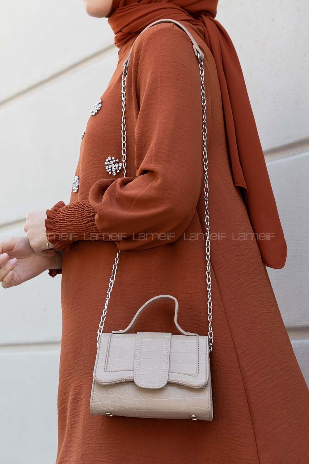 Mink Buckle Skin Hand Bag Bag