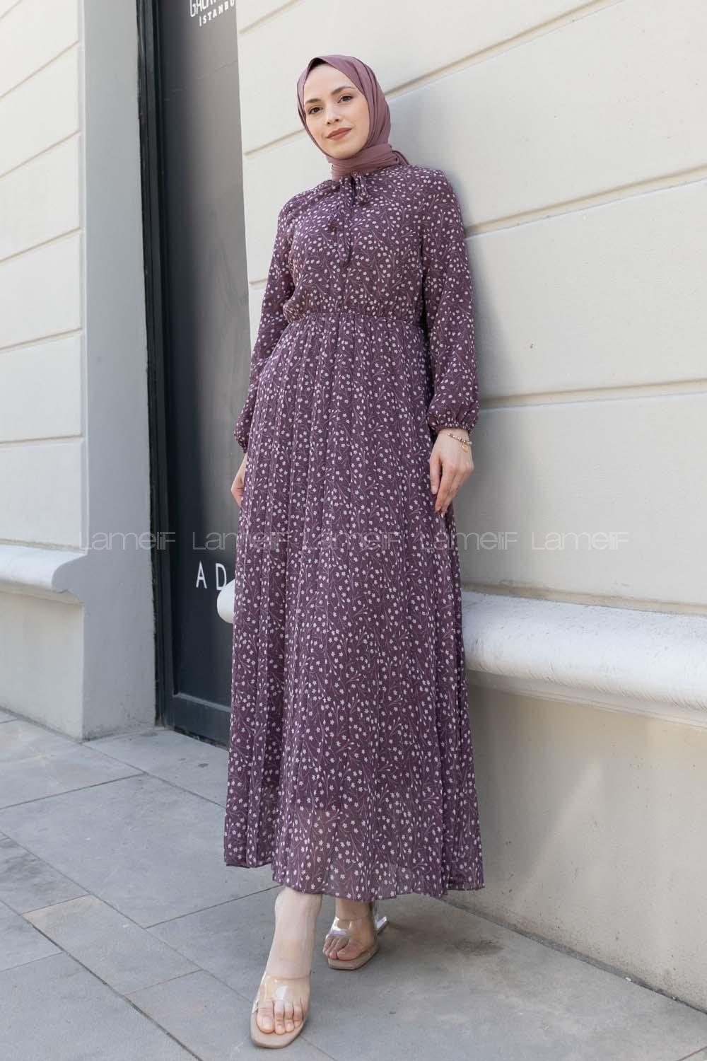 Plato Mandarin Collar Cotton Fabric Printed Dresess