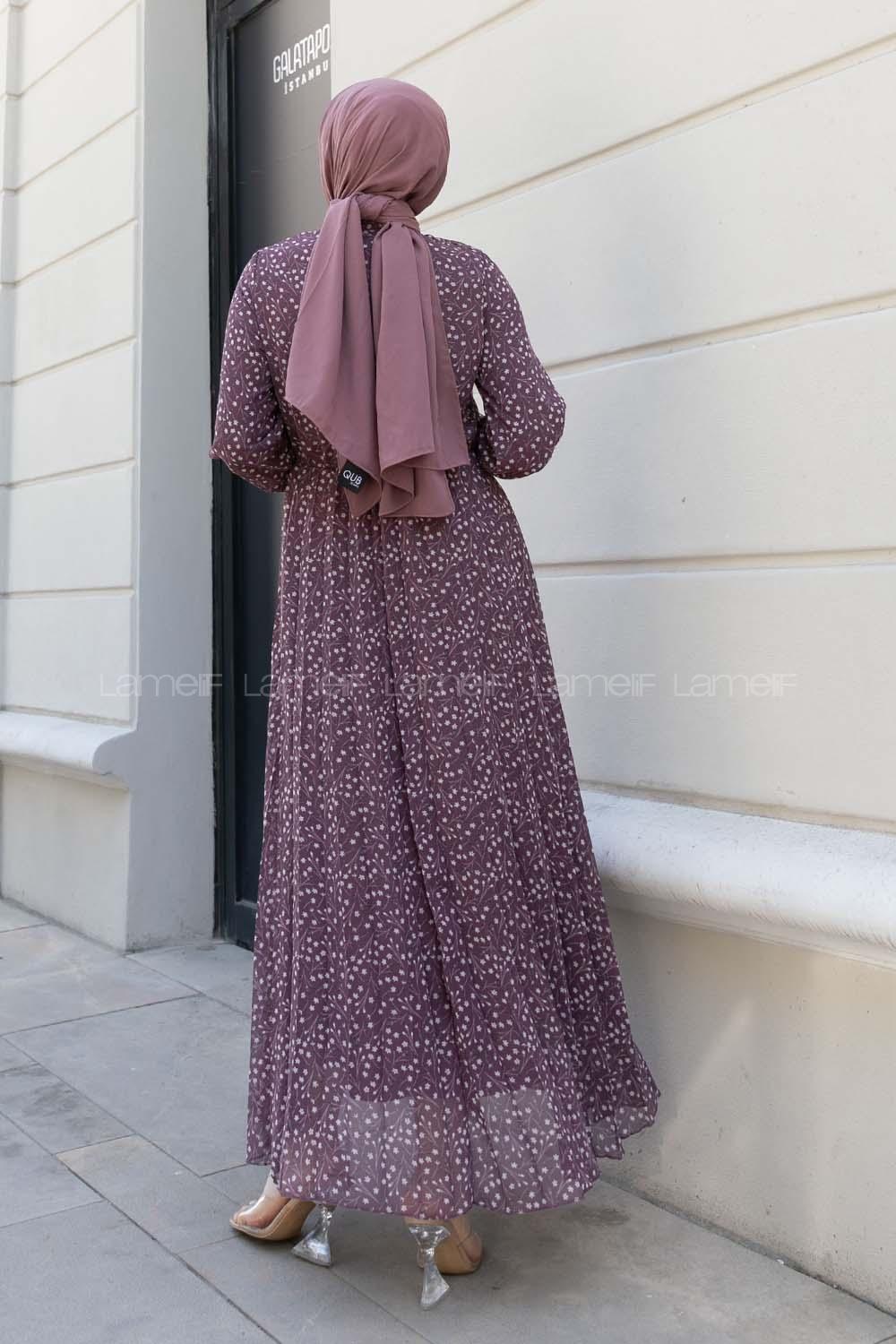 Plato Mandarin Collar Cotton Fabric Printed Dresess