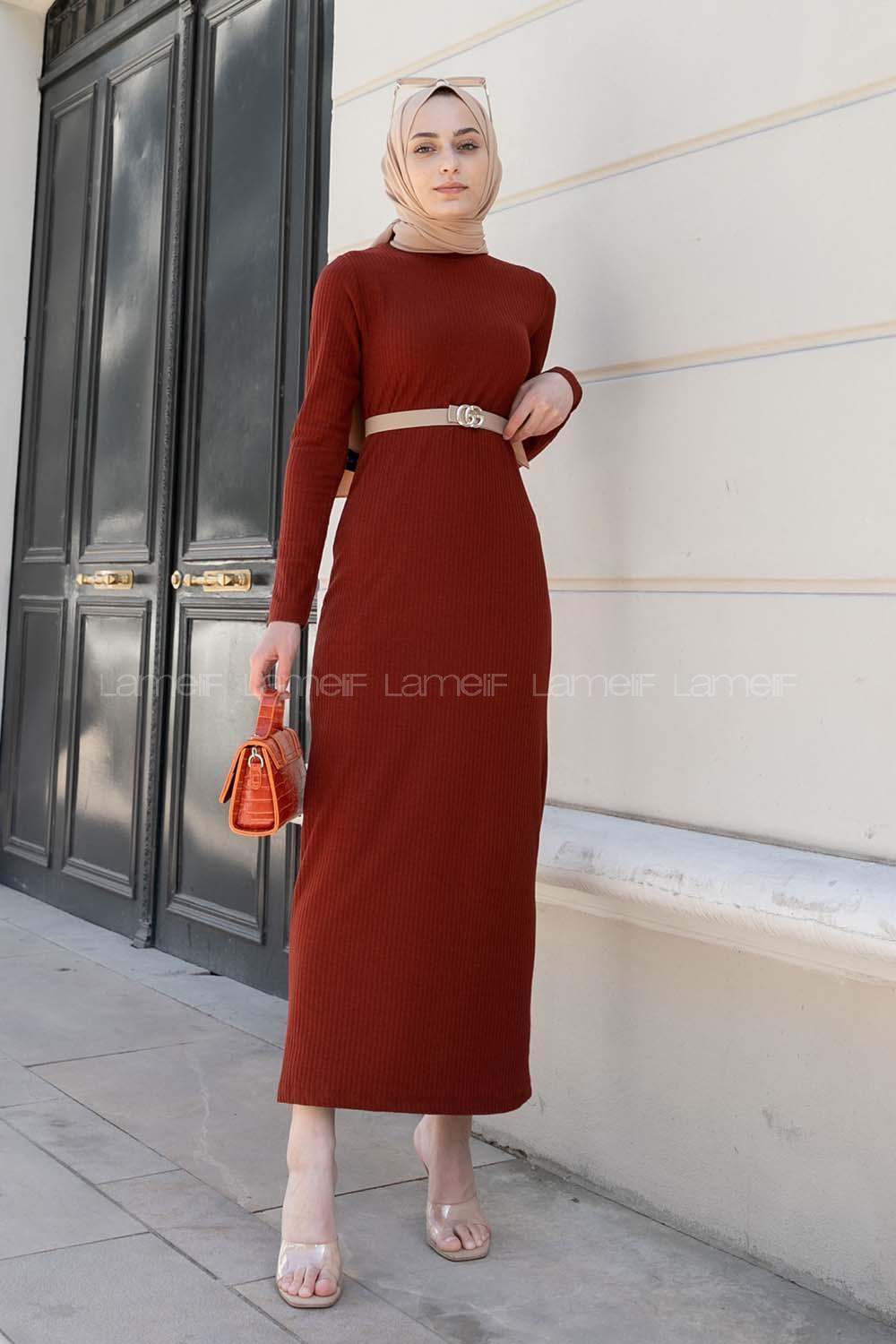 Tile Mock Turtle Neck Knitwear Unprinted Dresess