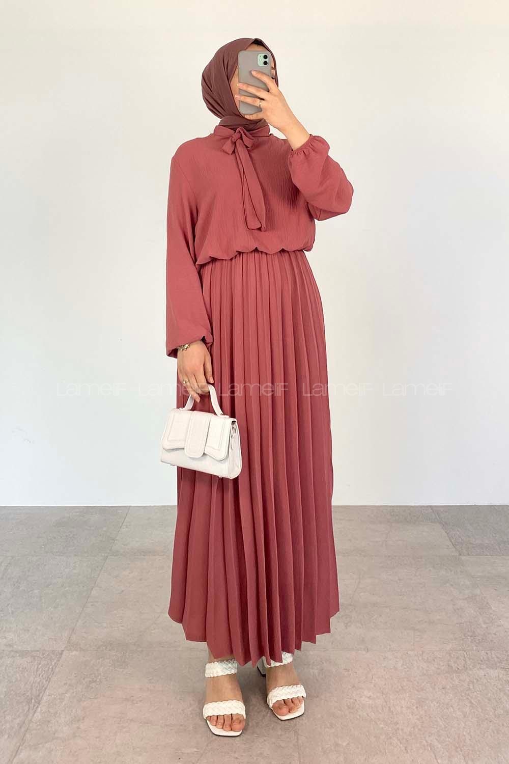 Rose Crew Neck Ayrobin Unprinted Dresess