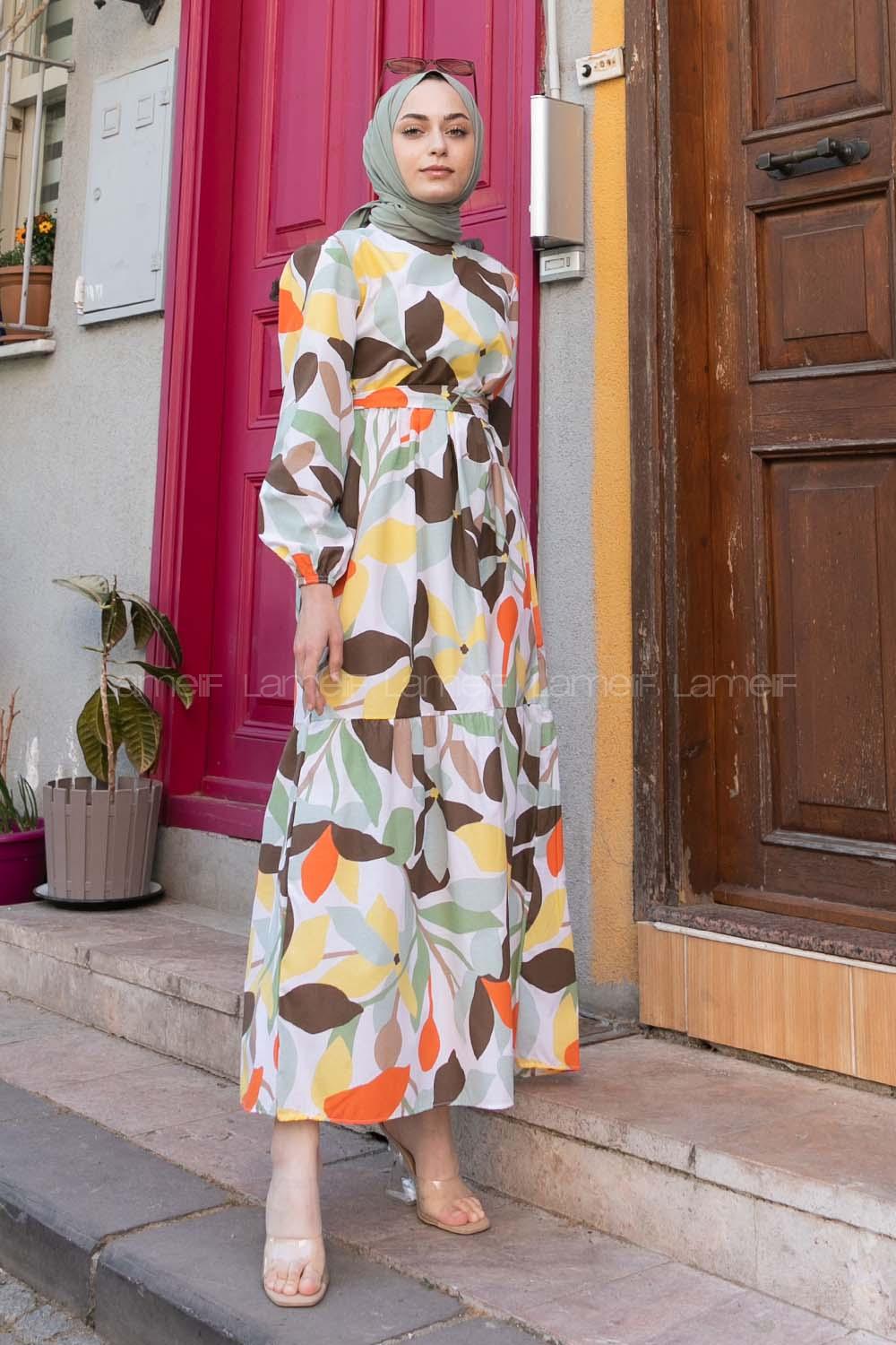 Mint Green Crew Neck Cotton Printed Dresess