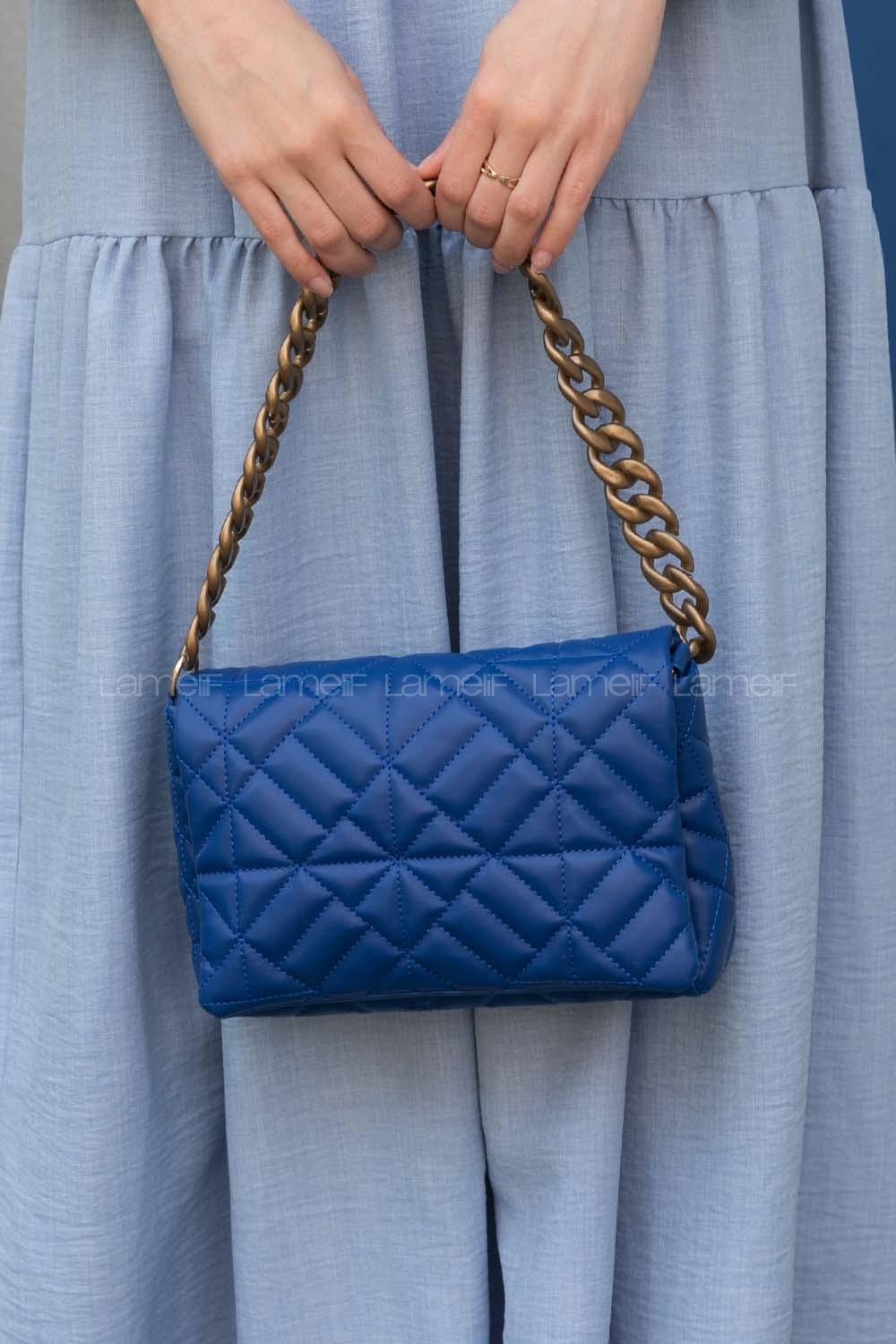 Blue Buckle Skin Hand Bag Bag