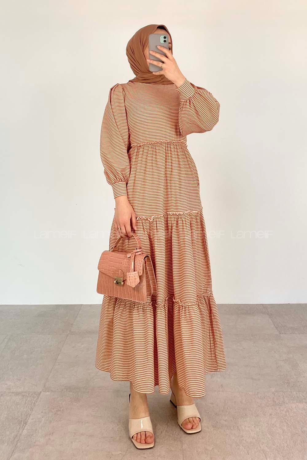 Tile Crew Neck Cotton Fabric Printed Dresess