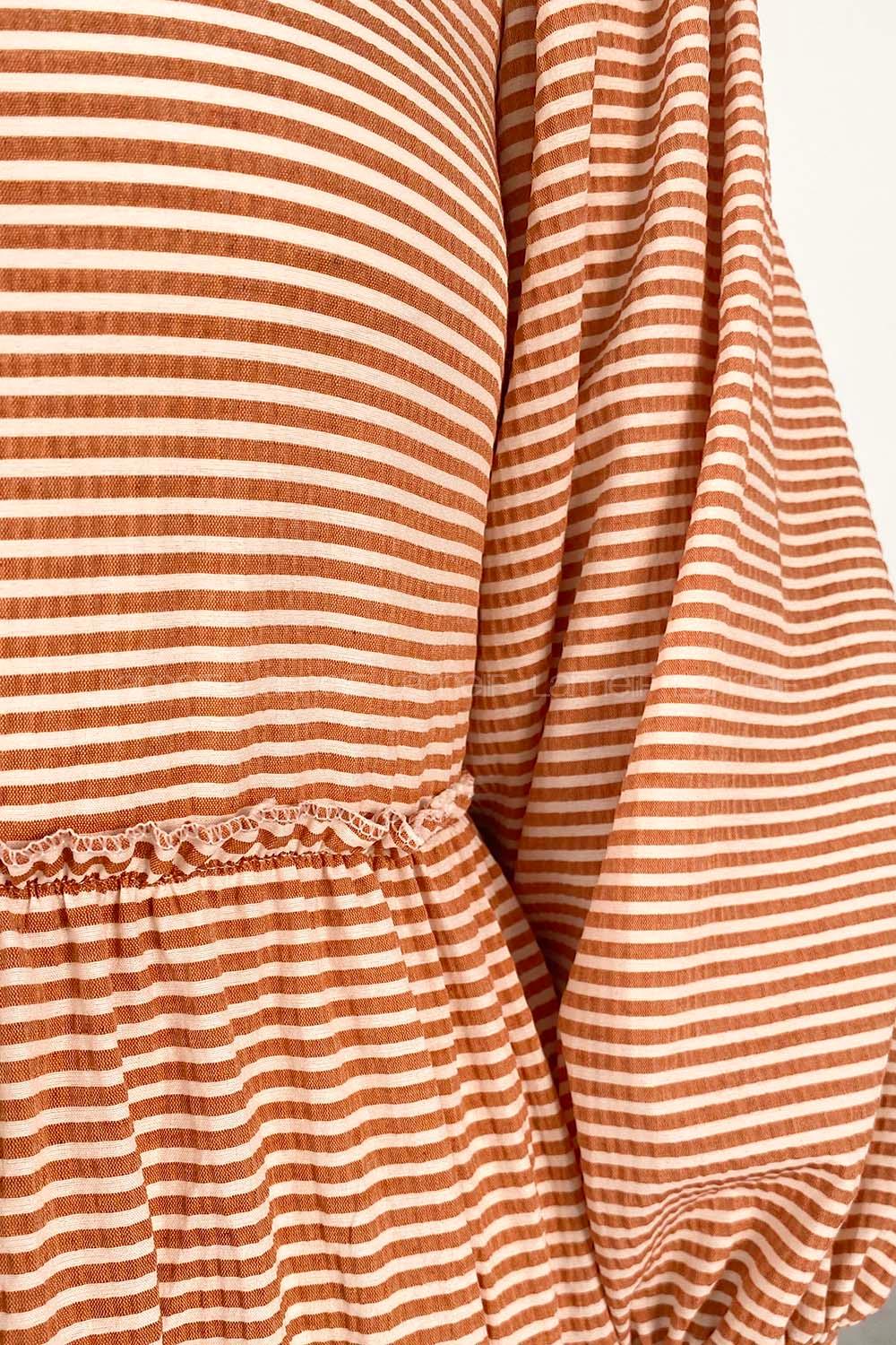 Tile Crew Neck Cotton Fabric Printed Dresess