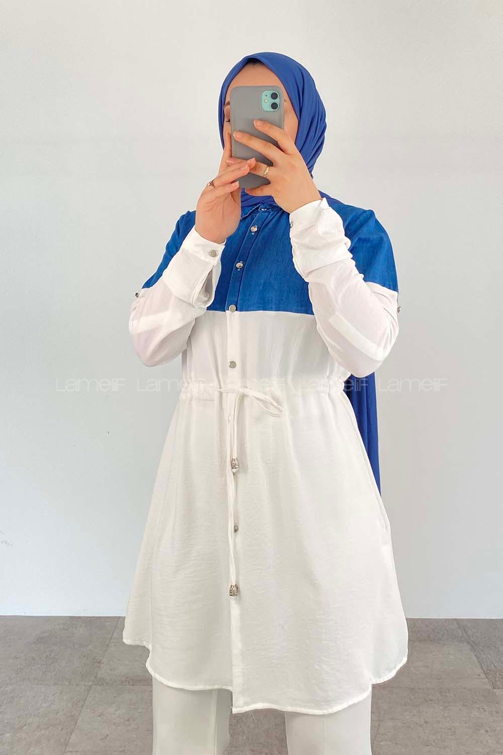 White Shirt Collar Long Arm Ayrobin Unprinted Shirt