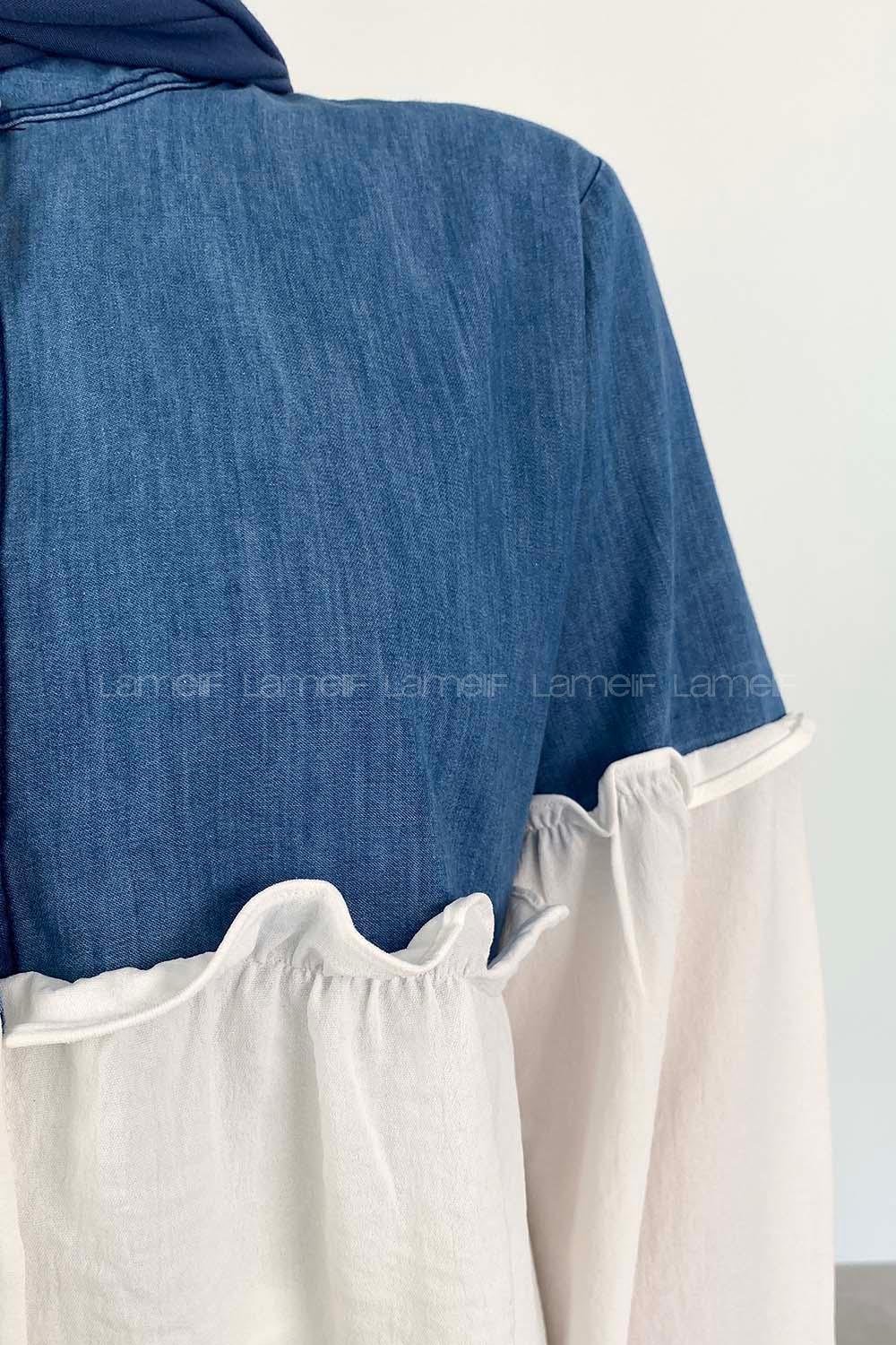 White Mandarin Collar Long Arm Ayrobin Unprinted Shirt