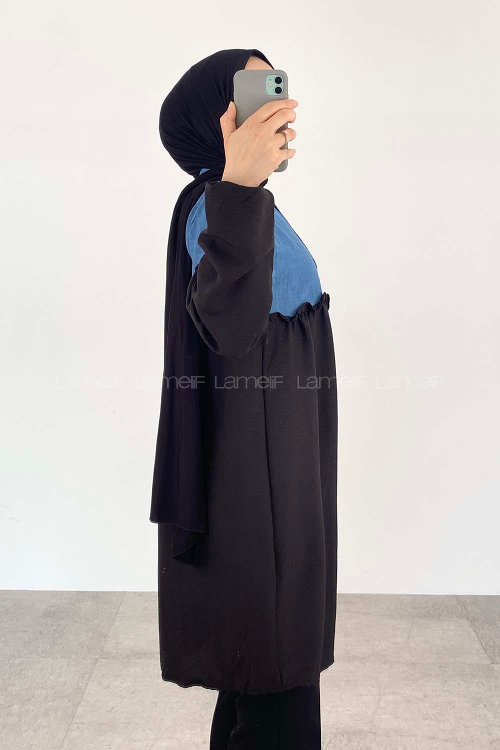 Black Mandarin Collar Long Arm Ayrobin Unprinted Shirt