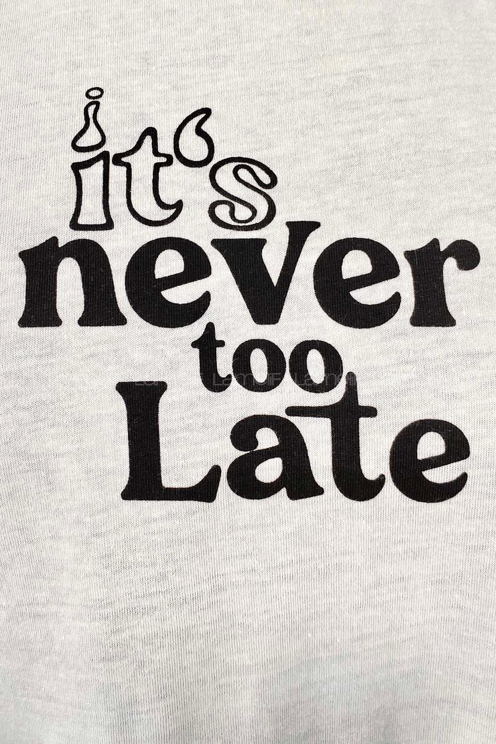 White Crew Neck Half Arm Arm Cotton Printed T-shirt